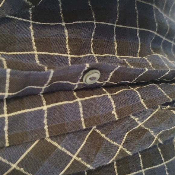 Zara Woman Navy Window Pane Print Blouse Sz S - Picture 11 of 12